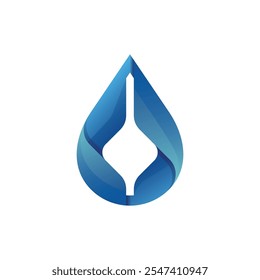 Farbiger Wassergradient Logo, Vektorsymbol-Illustration