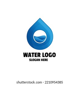 Water Gradient Logo Icon Illustration