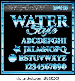 Water Graphic Style for design. 