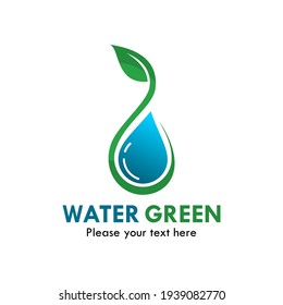 Water green logo template illustration