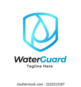Water guard logo template illustration