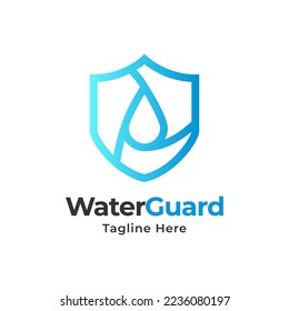 Water guard logo template illustration