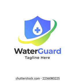 Water guard logo template illustration