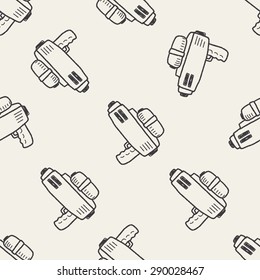 water gun doodle seamless pattern background