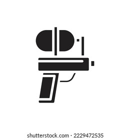 Ilustración de vectores de iconos rellenados con pistolas de agua