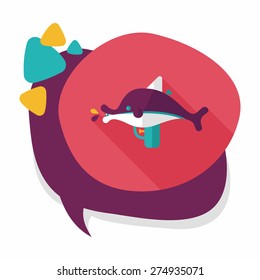 Water Gun flat icon with long shadow