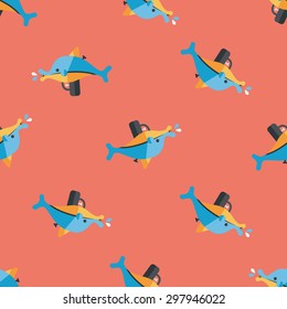 Water Gun flat icon seamless pattern background