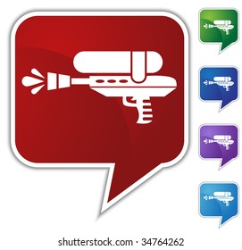 burbuja de icono de pistola de agua
