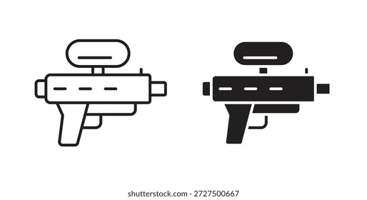 Icono de pistola de agua Ilustración vectorial aislada. Pictograma de Vector para Web y App
