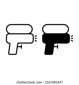 water gun icon. Suitable for website design, logo, app and UI. Based on the size of the icon in general, so it can be reduced.