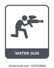 water gun icon vector on white background, water gun trendy filled icons from Free time collection, water gun simple element illustration