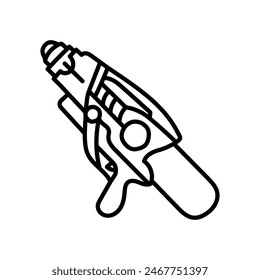 Pistola de agua Icono aislado, Ilustración vectorial