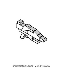 water gun isometric icon vector. water gun sign. isolated symbol illustration