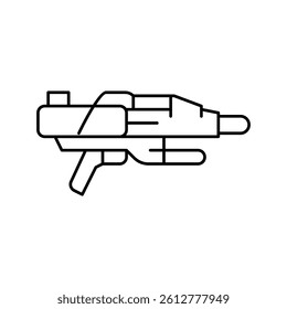 water gun line icon vector. water gun sign. isolated contour symbol black illustration