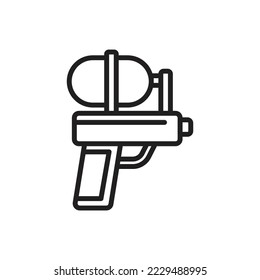 Ilustración vectorial del contorno de la pistola de agua