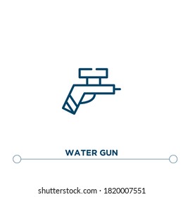 water gun outline vector icon. simple element illustration. water gun outline icon from editable entertainment concept. can be used for web and mobile
