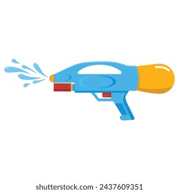 Water gun toy flat vector 