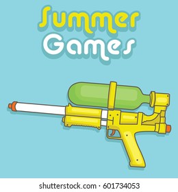 Water gun vector design for summer games.