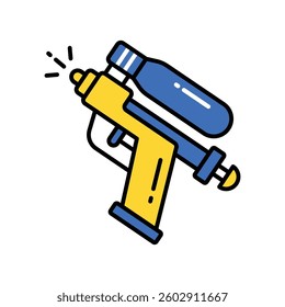 Water Gun vector filled outline icon. EPS 10 file