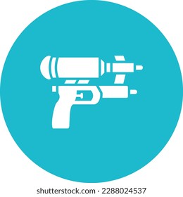 Icono vectorial de la pistola de agua. Se puede usar para imprimir, móviles y aplicaciones web.