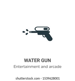 Water gun vector icon on white background. Flat vector water gun icon symbol sign from modern entertainment and arcade collection for mobile concept and web apps design.