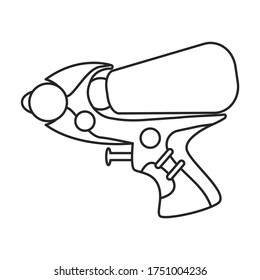 Water gun vector icon.Line vector icon isolated on white background water gun.