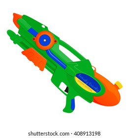 water gun vector illustration on white background