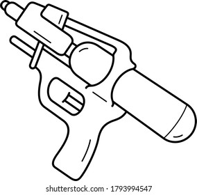 Water Gun Vector Outline Icon Stock Vector (Royalty Free) 1793994547 ...