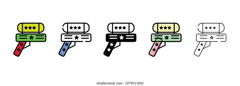 icono de tipo vector de cañón de agua