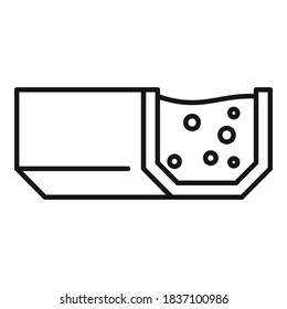 Water gutter icon. Outline water gutter vector icon for web design isolated on white background