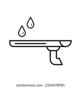 water gutters icon logo vector design template