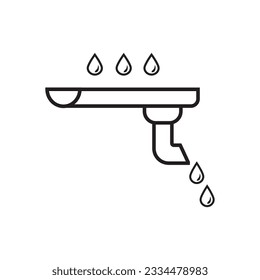 water gutters icon logo vector design template