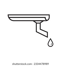 water gutters icon logo vector design template