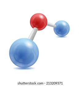 Water H2O molecule