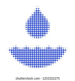 Water halftone dotted icon. Halftone pattern contains round points. Vector illustration of water icon on a white background.