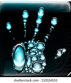 Water, hand. Abstraction vector background. eps 10. Mother Earth. Vector