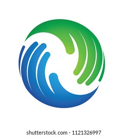 Water and Hand care Logo Vector