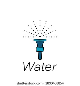 Wasserhandgezeichnet Symbol. Element der landwirtschaftlichen Illustrationssymbole. Zeichen und Symbole können für Web, Logo, mobile App, UI, UX verwendet werden