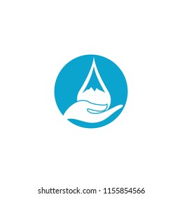 water & hand logo
