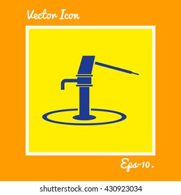 Water Hand Pump Icon. Eps-10.