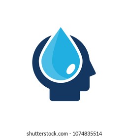 Water Head Logo Icon Design