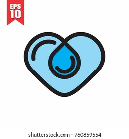 water heart logo