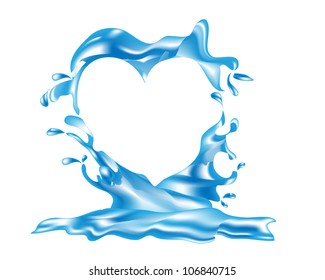 Water Heart  vector