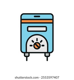 Water heater bathroom icon vector basic design simple and modern concept graphic