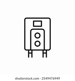 aquecedor de água ícone da caldeira vetor sinal