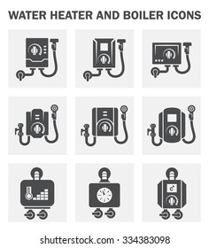 Water heater and boiler icons.