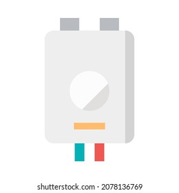 water heater flat clipart vector illustration