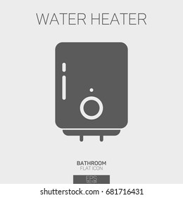 Water heater flat icon