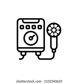  water heater icon, isolated homeware outline icon with white background, perfect for website, blog, logo, graphic design, social media, UI, mobile app, EPS 10 vector illustration