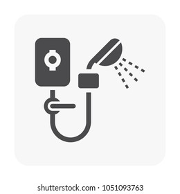 Water heater icon isolated on white background.